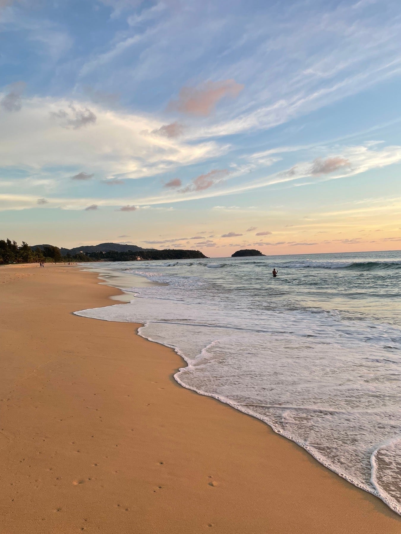 Sunset on a beach in Phuket